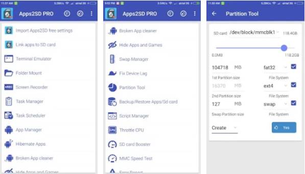 Gameplay screenshot from app2sd pro all in one tool for Android