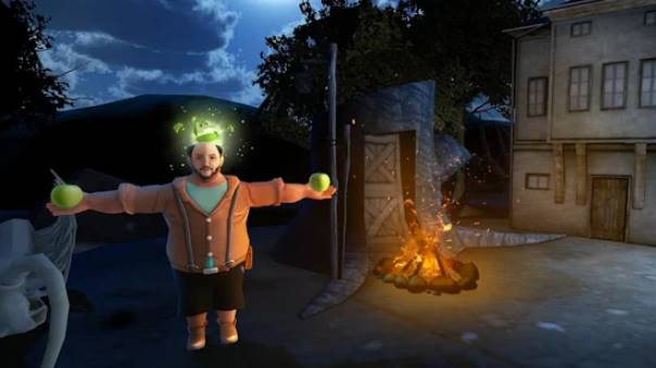 Gameplay screenshot from apple shooter with online friends for Android
