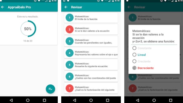 Gameplay screenshot from appruébalo pro for Android
