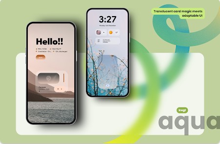 Gameplay screenshot from aqua kwgt for Android
