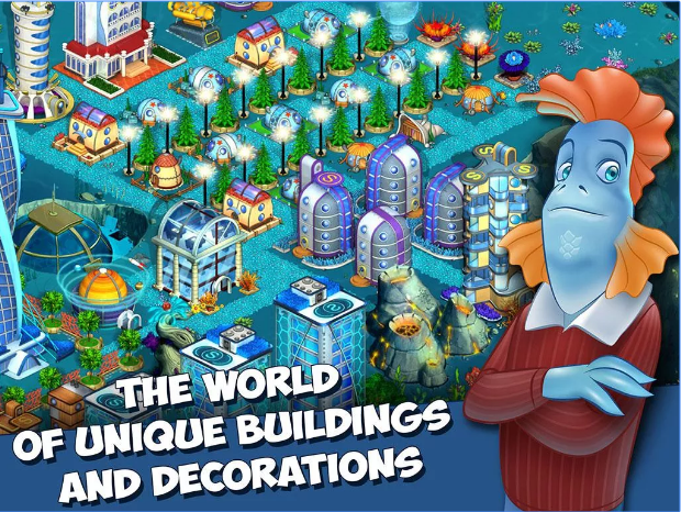 Gameplay screenshot from aquapolis free city building for Android