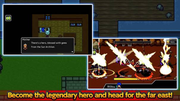 Gameplay screenshot from archlion saga pocket sized rpg for Android