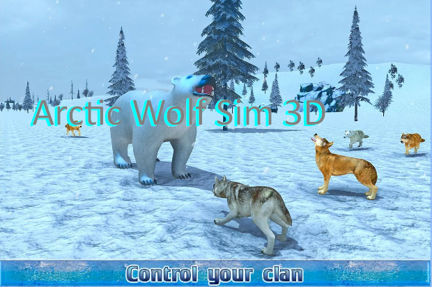 arktischen Wolf sim 3d