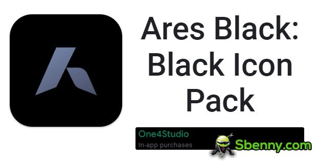 pacchetto di icone nero nero ares