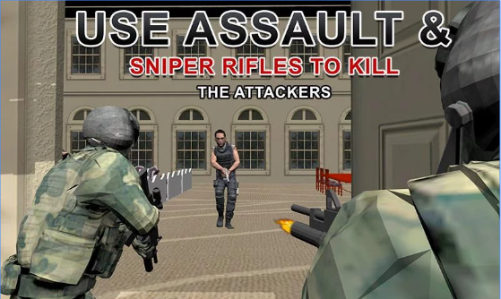 Gameplay screenshot from army shooter president rescue for Android