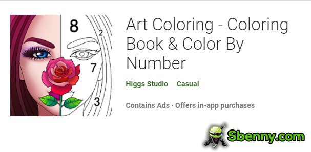 arte para colorear libro para colorear y colorear por número