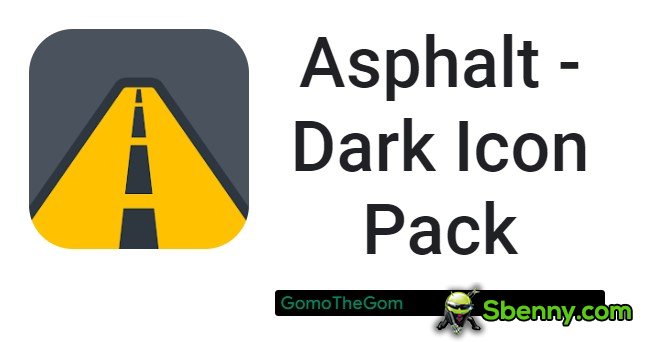 paquete de iconos de asfalto oscuro