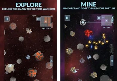 Gameplay screenshot from asteroid quest for Android