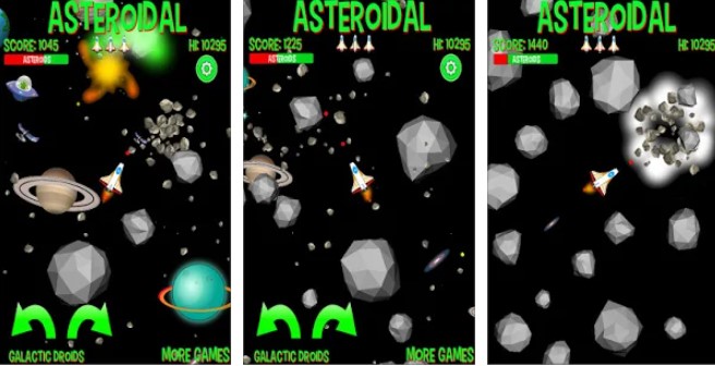 Gameplay screenshot from asteroidal pro for Android