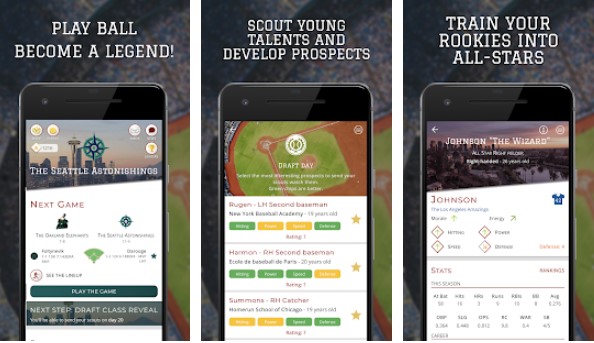 Gameplay screenshot from astonishing baseball 21 gm simulator game for Android