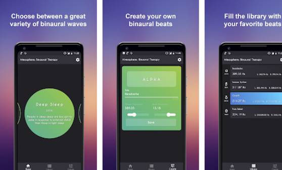 Gameplay screenshot from atmosphere binaural therapy for Android