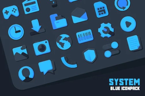 Gameplay screenshot from atom blue iconpack for Android