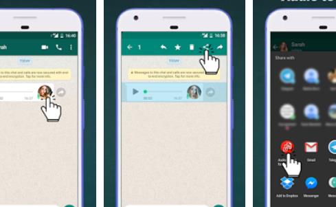 Gameplay screenshot from audio to text for whatsApp for Android