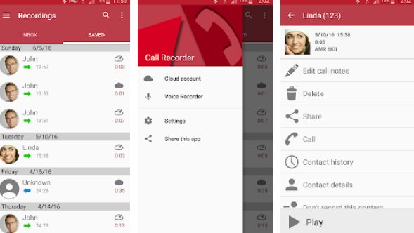 Gameplay screenshot from automatic call recorder pro for Android