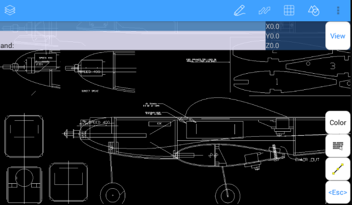 Gameplay screenshot from autoq3d cad for Android