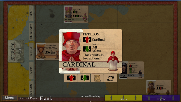 Gameplay screenshot from avignon a clash of popes for Android
