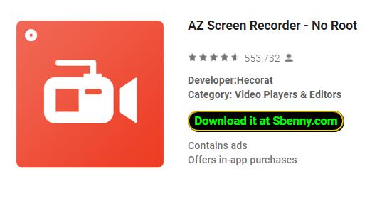 az screen recorder no root