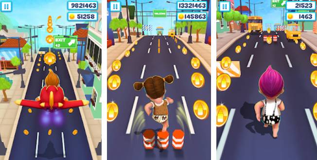 Gameplay screenshot from baby run babysitter city escape for Android