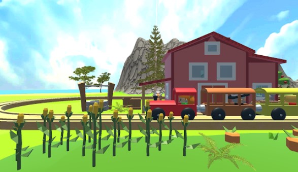 Gameplay screenshot from baby train 3d premium for Android