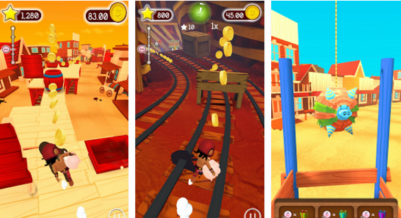 Gameplay screenshot from bacon run for Android