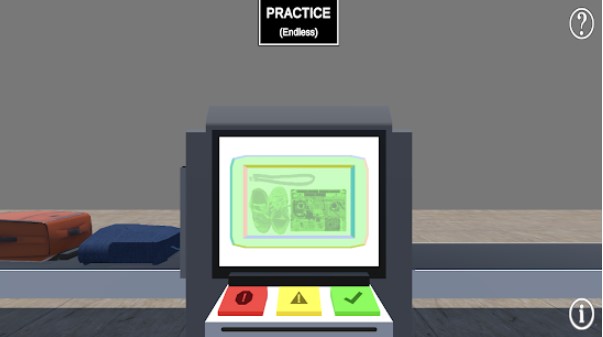 Gameplay screenshot from baggage screening challenge for Android