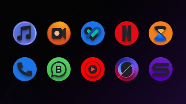 baked dark android icon pack MOD APK Android