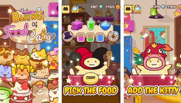 baking of food cats cute kitty collecting game