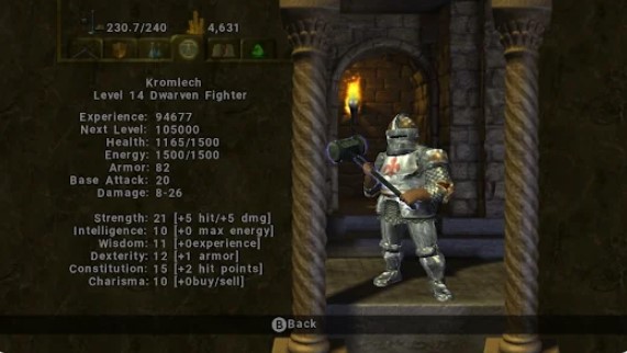 Gameplay screenshot from baldur s gate dark aliance for Android