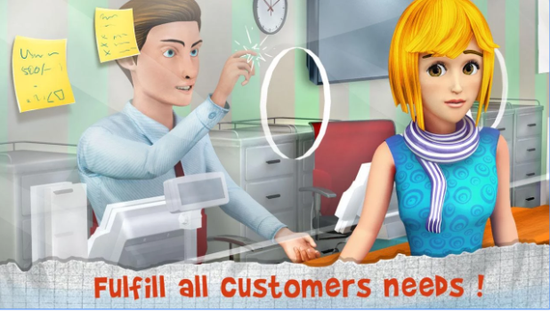 Gameplay screenshot from bank manager and cashier for Android