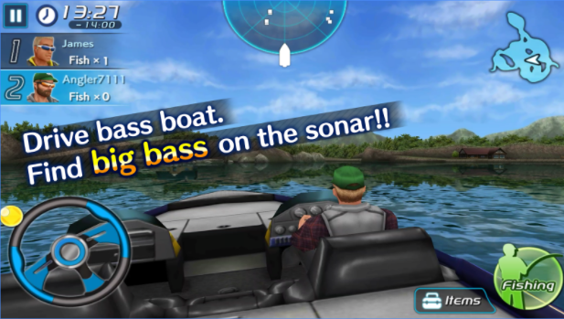 Gameplay screenshot from bass fishing 3d ii for Android