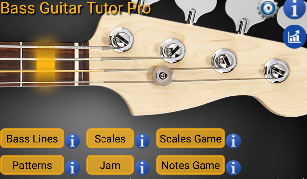 Gameplay screenshot from bass guitar tutor pro for Android