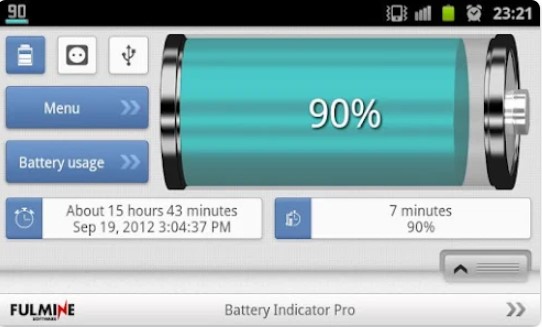 Gameplay screenshot from battery indicator pro for Android
