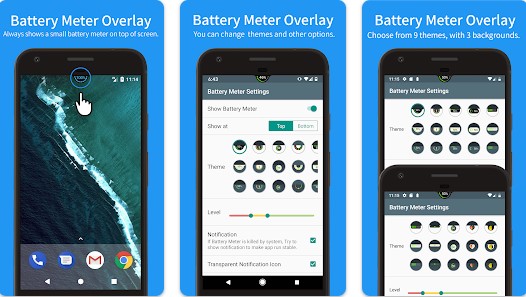 Gameplay screenshot from battery meter overlay for Android