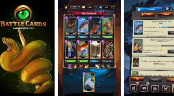 Gameplay screenshot from battle cards savage heroes tcg for Android