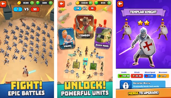 Gameplay screenshot from battle simulator warfare for Android