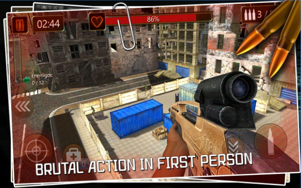 Gameplay screenshot from battlefield combat duty call for Android