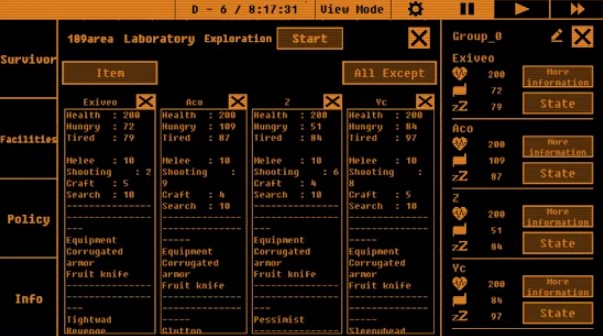 Gameplay screenshot from bdrs demo biological disaster response system for Android