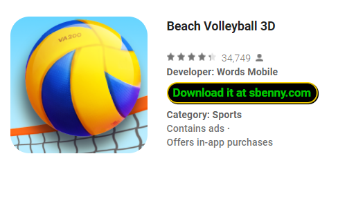 Voleibol de praia 3d