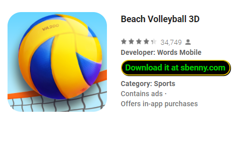 beach volleyball 3d