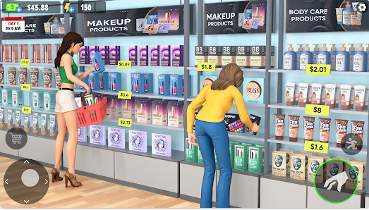 Gameplay screenshot from beauty supermart simulator for Android
