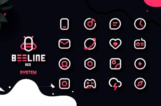 Gameplay screenshot from beeline red iconpack for Android
