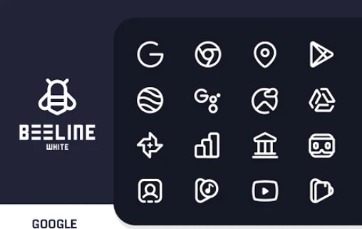 pacchetto di icone bianche Beeline MOD APK Android