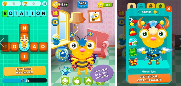 Gameplay screenshot from beesmarty tamagotchi organizer for Android
