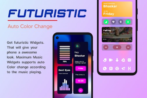 Gameplay screenshot from beeui kwgt for Android