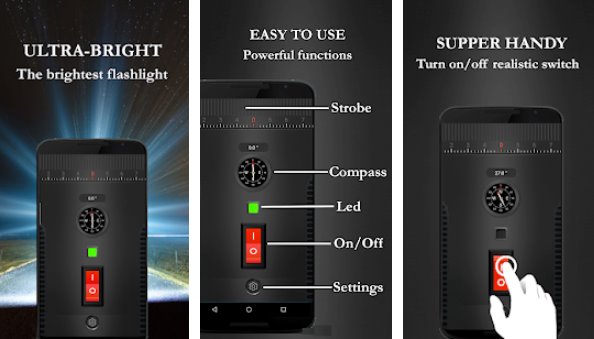 Gameplay screenshot from best flashlight led pro for android for Android