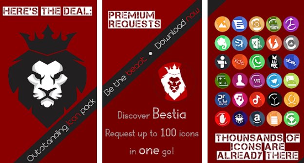 Gameplay screenshot from bestia beastly icon pack for Android