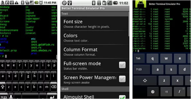 Gameplay screenshot from better terminal emulator pro for Android