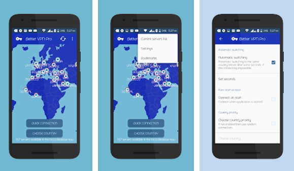 Gameplay screenshot from better vpn pro unlimited vpn and wifi privacy for Android