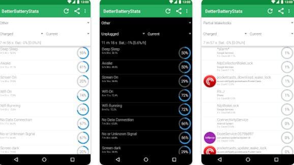 Gameplay screenshot from betterbatterystats for Android