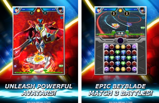 Gameplay screenshot from beyblade burst rivals for Android